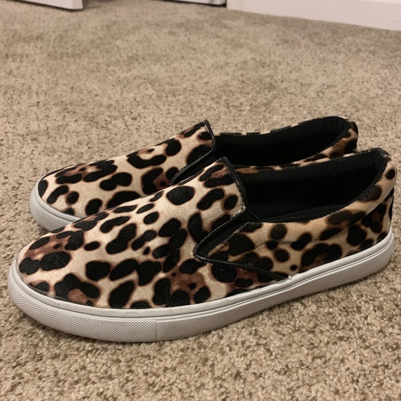 soda leopard slip on shoes